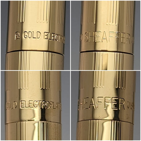 米国ヴィンテージ シェーファー 万年筆 ゴールドプレート 万年筆 ・ボールペンセット ケース入