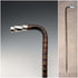 1906 British Antique Walking Stick, 92cm, Brown Handle, L-Handle, Sterling Silver Decoration, by Thomas Davis