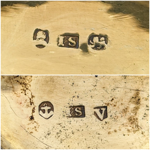 1819年 英国アンティーク 純銀製 ヴィネグレット スポンジ付 John Shaw