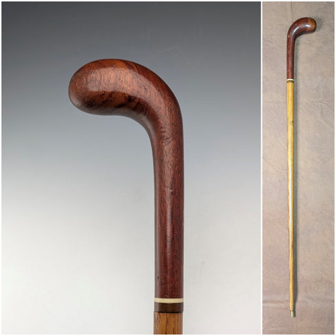 英国アンティーク ブラウンシャフト サンデースティックスタイル ステッキ 杖 88cm