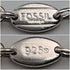 ヴィンテージ 純銀製 モダニストリンクチェーン ネックレス42cm 28g FOSSIL