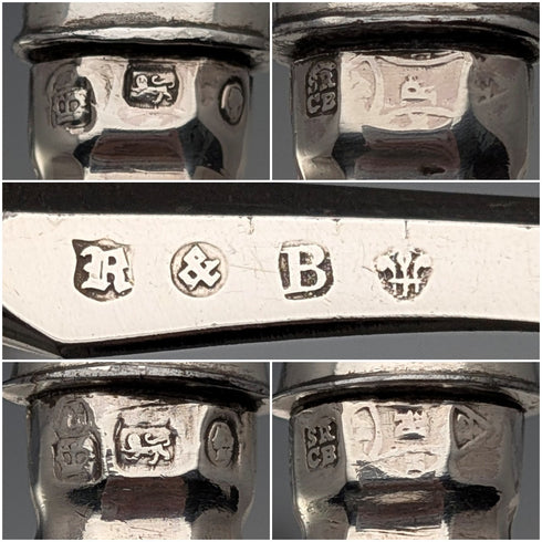 1867年頃 英国アンティーク 純銀製ハンドル カトラリー6ペア Roberts&Belk