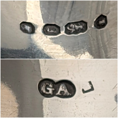 1844 British antique sterling silver sugar tongs 60g Chawner & Co.