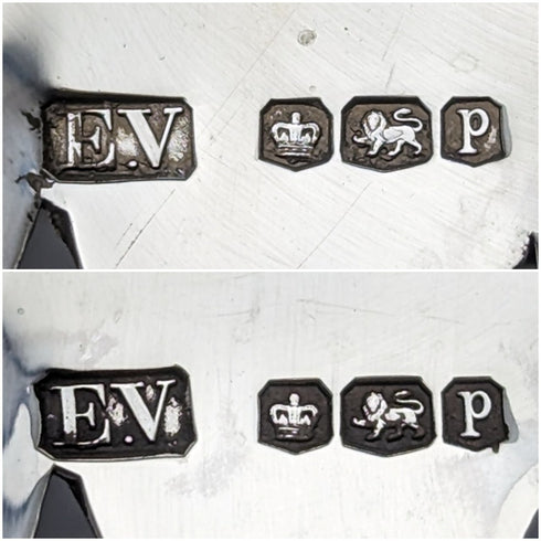 1933年 英国ヴィンテージ 純銀製 コンポート/タッツァ ペア 計335g Viners