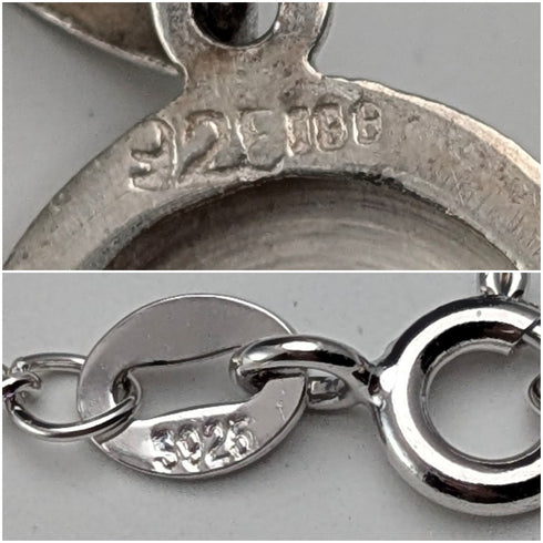 Vintage Sterling Silver Oval Locket Pendant with Sterling Silver Necklace, 5.4g Total