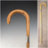 1923 British antique tan shaft, curved handle, pure silver decoration, walking stick, 91cm, K&S