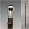1918 British antique gentleman's walking stick, bamboo shaft, pure silver, round handle, 91cm