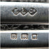 1908 British Antique Sterling Silver Ornamented Black Leather Wallet, Edward Langridge & Co.