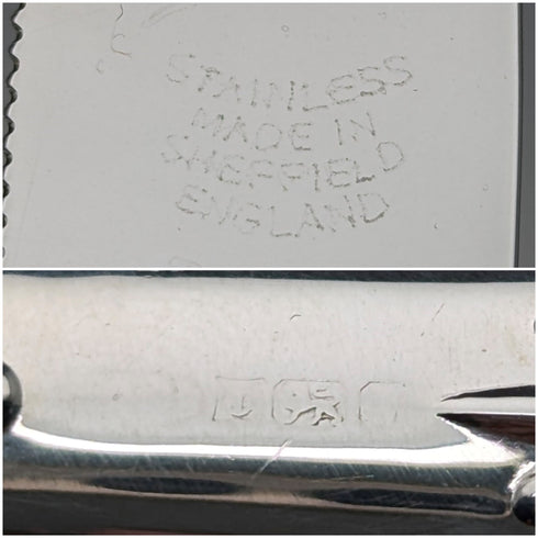 1962 British Vintage Sterling Silver Handle Cake Knife Queens Pattern
