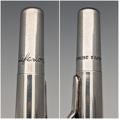 British Vintage Lifelong Sterling Silver Mechanical Pencil with Leaflet