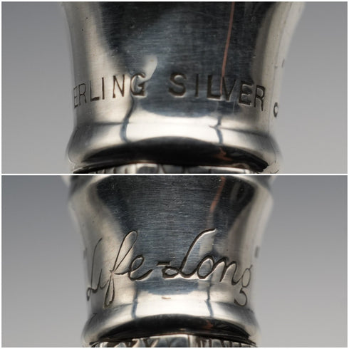 Pluma estilográfica pequeña de plata de ley con mecanismo de propulsión hexagonal, vintage, Lifelong, Reino Unido