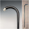 1923 British antique gentleman's curved handle pure silver decorated walking stick, 94cm, Kendall & Sons