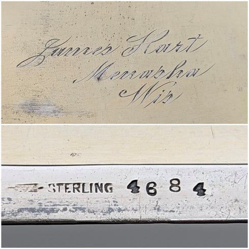 米国ヴィンテージ 純銀製 アールデコ装飾 大型シガレットケース 171g