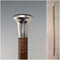1917 British antique tiger shaft pure silver round handle walking stick 91cm