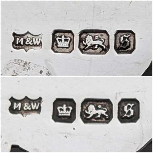 1910 British antique sterling silver small pedestal dish pair, total weight 104g Mappin & Webb