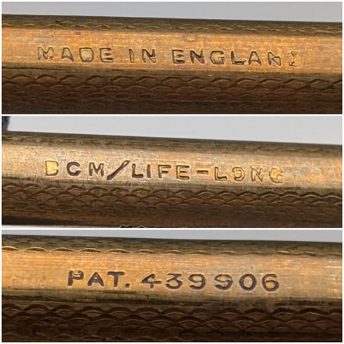 British Vintage Lifelong Rold Gold Push-type Mechanical Pencil