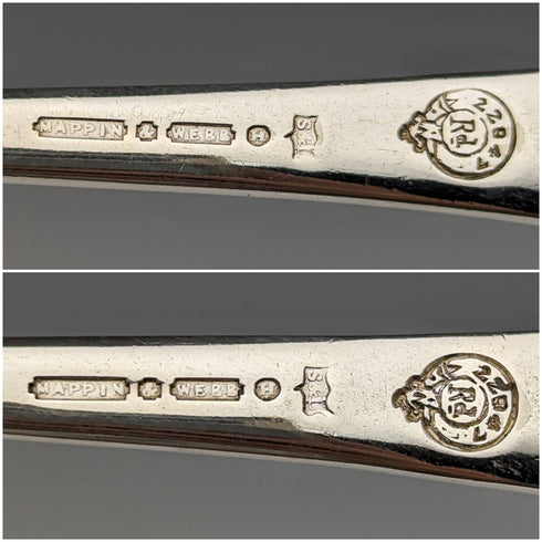 1885 年左右英國古董銀盤魚餐具 6 對套裝 Mappin 和 Webb