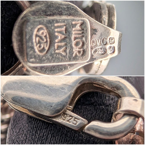 Vintage Sterling Silver Ring Chain Bracelet 18g MILOR ITALY