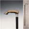 1899 British Antique Sterling Silver L-Handle Horn-Handled Walking Stick, 83cm