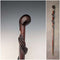 Vintage Snake Decorated Brown Shaft Knob Handle Walking Stick Cane 90cm