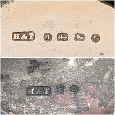 1881年 英国アンティーク 純銀製 ヴィネグレット 21g Hilliard&Thomason