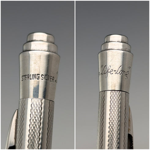 英国ヴィンテージ ライフロング 純銀製 推進式シャープペンシル