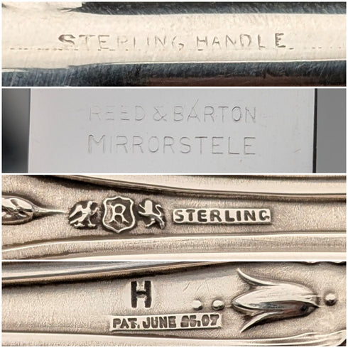 米国ヴィンテージ 総純銀製 ディナーカトラリー6ペア 670g Reed&Barton