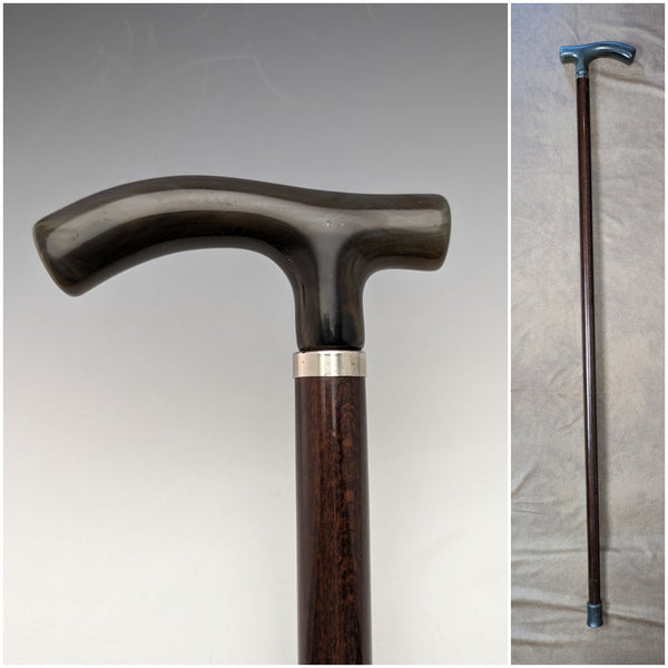 British Vintage Men's Cane Horn Style Resin Clutch Handle 95cm