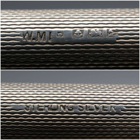 1979年 英国ヴィンテージ 純銀製 ボールペン&推進式ペンシル William Manton Ltd ケース付