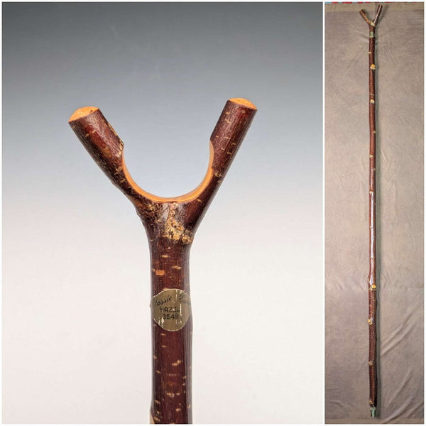 British Vintage Hardwood Thumbstick Hiking Stick Walking Stick 140cm Classic Canes