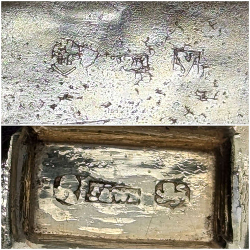 1822 British antique sterling silver vinaigrette by Thomas & William Simpson