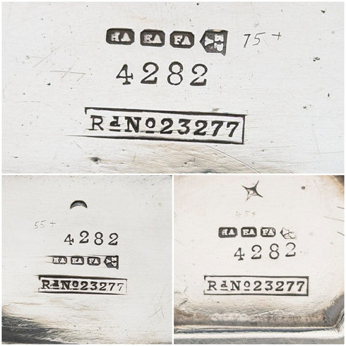 Antique British silver-plated tea set, circa 1894, 3-piece set, Atkin Brothers