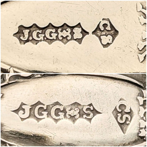 英國古董鍍銀魚餐具 6 對套裝 JG Graves