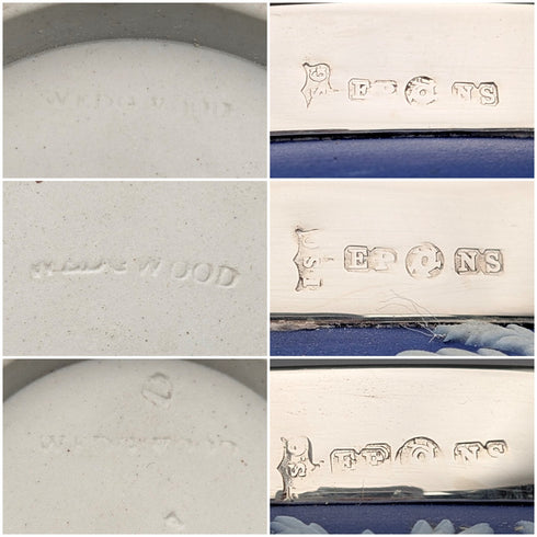 英國古董韋奇伍德茶具碧玉瓷器寶藍色