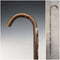 Vintage Men's European Tourist Walking Stick, Brown Shaft, 88cm