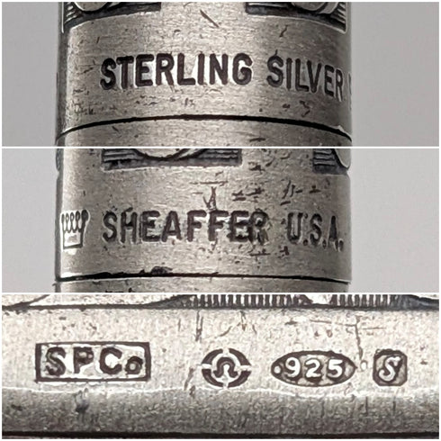 Vintage American Sheaffer Sterling Silver Mechanical Pencil with Case and Instructions