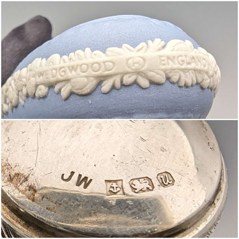 British Vintage Wedgwood Jasperware Acorn Shape Perfume Bottle