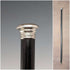1874 British Antique Walking Stick with Black Shaft and Sterling Silver Engraved Rondelle Handle, 82cm