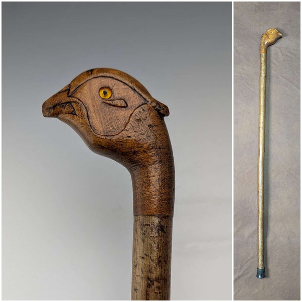 ヴィンテージ 紳士用 キジヘッドハンドル ステッキ 杖 82cm