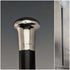 1924 British Vintage Men's Walking Stick, Sterling Silver, Round Handle, Black Shaft, 91.5cm