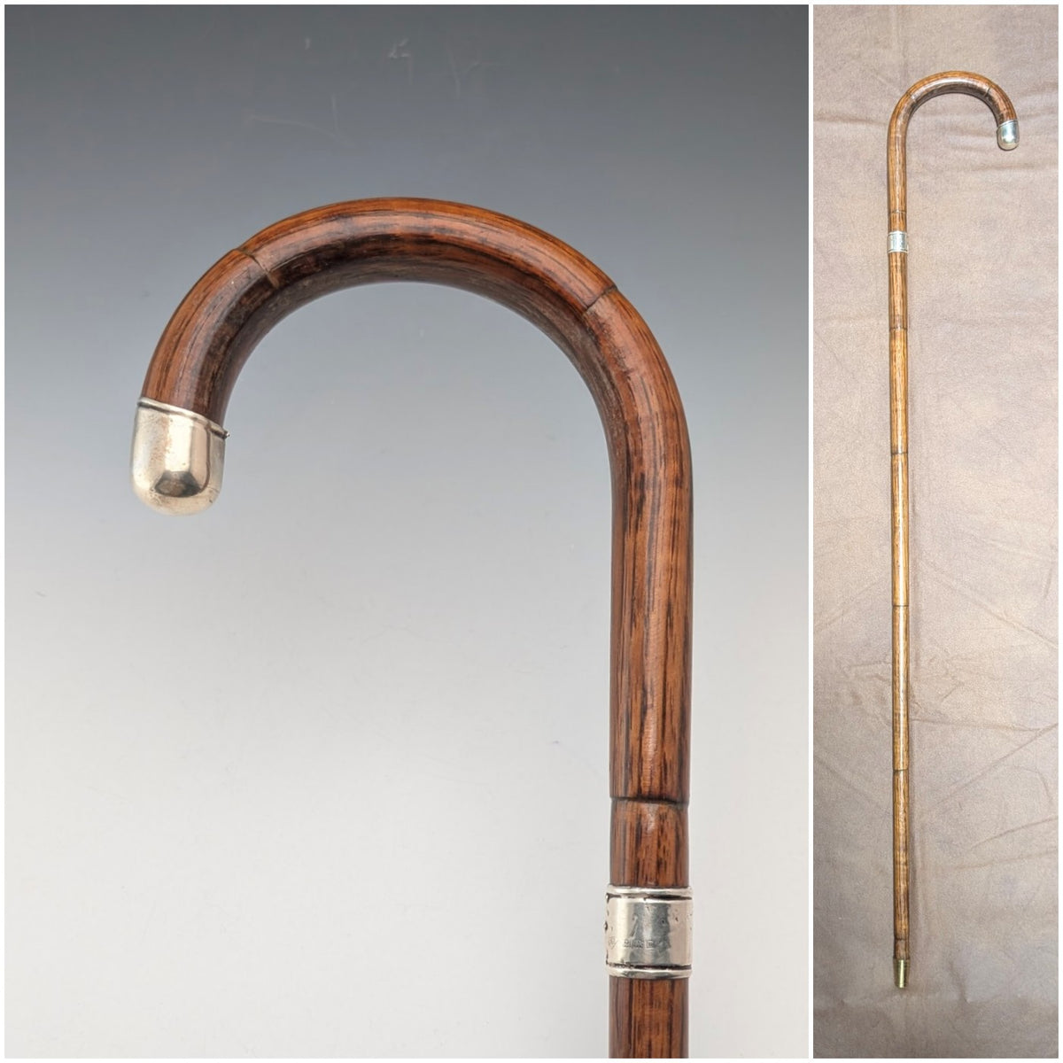 1928年頃 英国ヴィンテージ ブラウンシャフト 曲がりハンドル 純銀装飾