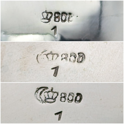 Circa 1900 German Antique 800 Silver Bachelor Teapot Set of 3 Total 762g