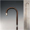 1919 British Antique Brown Shaft, Curved Handle, Pure Silver Decorated Lightweight Walking Stick, 91cm