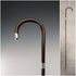 1919 British Antique Brown Shaft, Curved Handle, Pure Silver Decorated Lightweight Walking Stick, 91cm