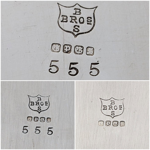 約 1885 年英國古董鍍銀茶具 3 件套 Briddon Brothers