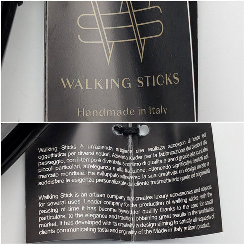 【新品】イタリア製 純銀製クロコダイルヘッドハンドル シャフト ステッキ 杖 89cm