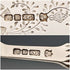 1880 British antique silver plate dessert cutlery set of 12, Martin & Hall, wooden box