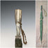 Vintage British small umbrella with plastic handle, green, 63cm, St Michael