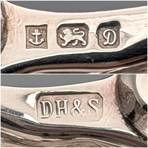 1978 英國復古純銀貝殼形高腳盤 124 克 David Hollander&Son