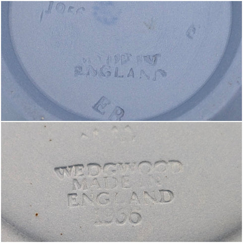 Vintage British Wedgwood Jasperware cup and saucer in pale blue